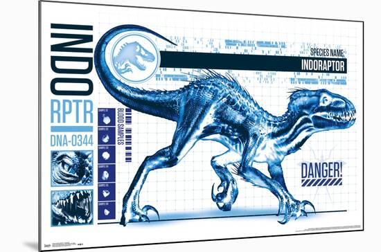 Jurassic World: Fallen Kingdom - Indo-Raptor-Trends International-Mounted Poster