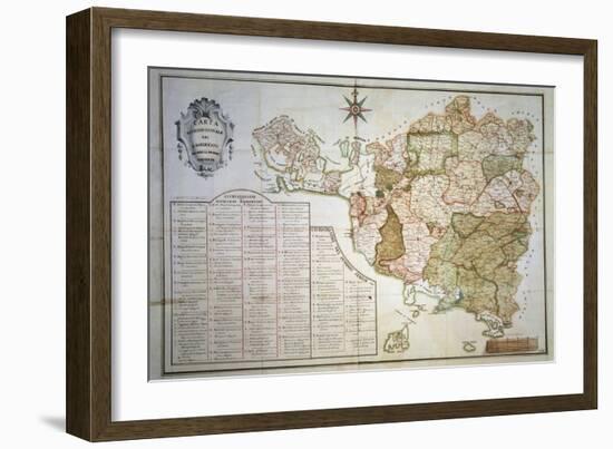 Jurisdictional Map of Grand Duchy of Tuscany-null-Framed Giclee Print