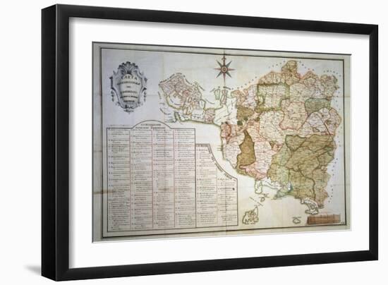 Jurisdictional Map of Grand Duchy of Tuscany-null-Framed Giclee Print