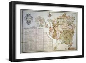 Jurisdictional Map of Grand Duchy of Tuscany-null-Framed Giclee Print