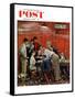"Jury" or "Holdout" Saturday Evening Post Cover, February 14,1959-Norman Rockwell-Framed Stretched Canvas