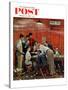 "Jury" or "Holdout" Saturday Evening Post Cover, February 14,1959-Norman Rockwell-Stretched Canvas