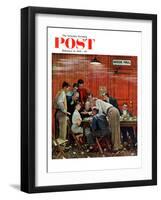 "Jury" or "Holdout" Saturday Evening Post Cover, February 14,1959-Norman Rockwell-Framed Premium Giclee Print