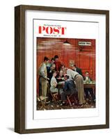 "Jury" or "Holdout" Saturday Evening Post Cover, February 14,1959-Norman Rockwell-Framed Giclee Print