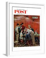 "Jury" or "Holdout" Saturday Evening Post Cover, February 14,1959-Norman Rockwell-Framed Giclee Print