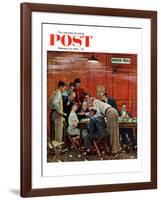 "Jury" or "Holdout" Saturday Evening Post Cover, February 14,1959-Norman Rockwell-Framed Giclee Print