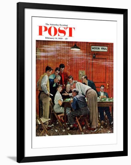 "Jury" or "Holdout" Saturday Evening Post Cover, February 14,1959-Norman Rockwell-Framed Giclee Print