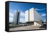 Juscelino Kubitschek Monument at the Square of the Three Powers, Brasilia, Brazil, South America-Michael Runkel-Framed Stretched Canvas
