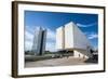Juscelino Kubitschek Monument at the Square of the Three Powers, Brasilia, Brazil, South America-Michael Runkel-Framed Photographic Print