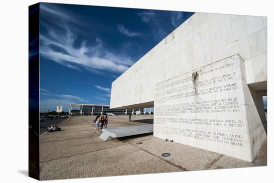 Juscelino Kubitschek Monument at the Square of the Three Powers in Brasilia, Brazil, South America-Michael Runkel-Stretched Canvas