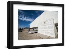 Juscelino Kubitschek Monument at the Square of the Three Powers in Brasilia, Brazil, South America-Michael Runkel-Framed Photographic Print