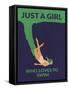 Just a Girl Who Loves to Swim-Jon Downer-Framed Stretched Canvas