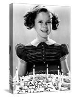 Just Around the Corner, Shirley Temple with Her Birthday Cake, on Set, 1938-null-Stretched Canvas