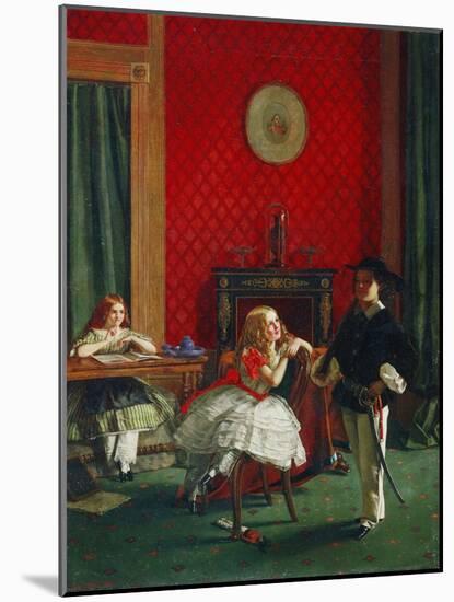 Just as the Twig is Bent, 1861 (Oil on Canvas)-William Maw Egley-Mounted Giclee Print