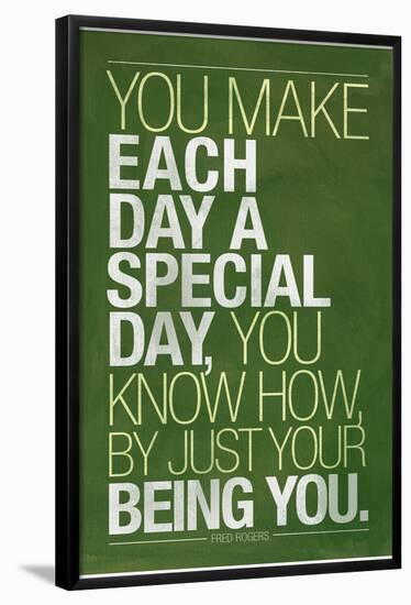 Just By Being You Mister Rogers Quote-null-Framed Poster