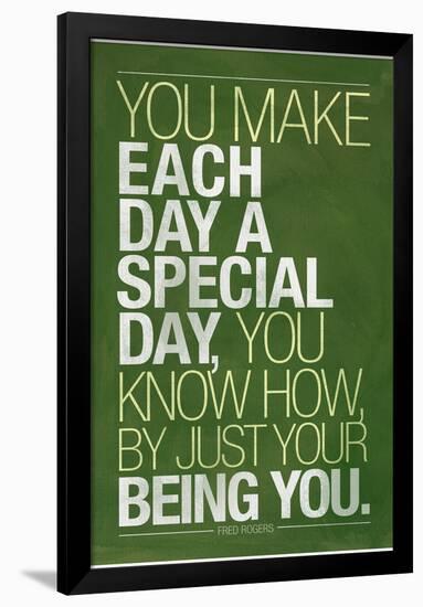 Just By Being You Mister Rogers Quote-null-Framed Poster
