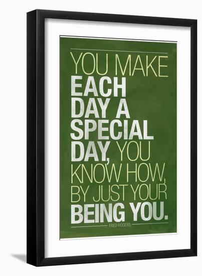 Just By Being You Mister Rogers Quote-null-Framed Art Print