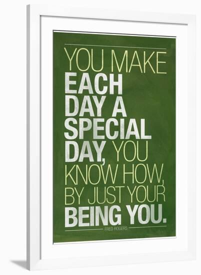 Just By Being You Mister Rogers Quote-null-Framed Art Print