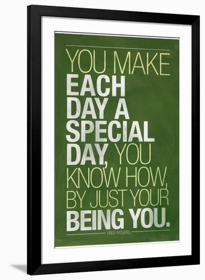 Just By Being You Mister Rogers Quote-null-Framed Art Print