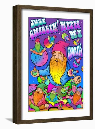 Just Chillin’ with my Gnomies-ALI Chris-Framed Giclee Print