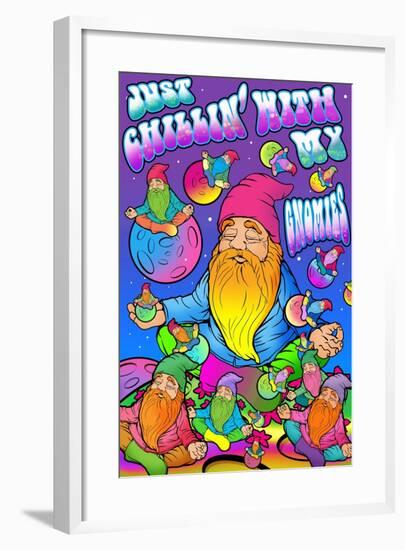 Just Chillin’ with my Gnomies-ALI Chris-Framed Giclee Print