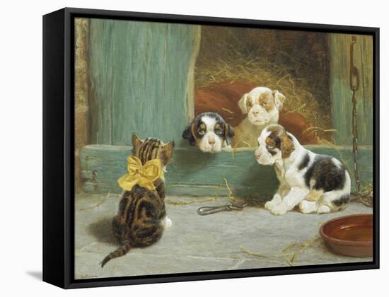 Just Good Friends-John Dollman-Framed Stretched Canvas