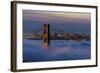 Just in Front of the Sunrise in the Golden Gate Bridge, San Francisco, California-Marco Isler-Framed Photographic Print