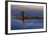 Just in Front of the Sunrise in the Golden Gate Bridge, San Francisco, California-Marco Isler-Framed Photographic Print