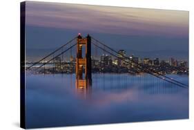 Just in Front of the Sunrise in the Golden Gate Bridge, San Francisco, California-Marco Isler-Stretched Canvas