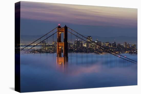 Just in Front of the Sunrise in the Golden Gate Bridge, San Francisco, California-Marco Isler-Stretched Canvas