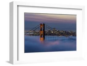 Just in Front of the Sunrise in the Golden Gate Bridge, San Francisco, California-Marco Isler-Framed Photographic Print