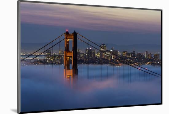 Just in Front of the Sunrise in the Golden Gate Bridge, San Francisco, California-Marco Isler-Mounted Photographic Print