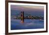 Just in Front of the Sunrise in the Golden Gate Bridge, San Francisco, California-Marco Isler-Framed Photographic Print