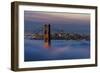 Just in Front of the Sunrise in the Golden Gate Bridge, San Francisco, California-Marco Isler-Framed Photographic Print