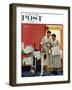 "Just Married" (hotel maids and confetti) Saturday Evening Post Cover, June 29,1957-Norman Rockwell-Framed Giclee Print