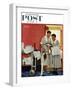 "Just Married" (hotel maids and confetti) Saturday Evening Post Cover, June 29,1957-Norman Rockwell-Framed Giclee Print