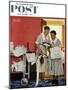 "Just Married" (hotel maids and confetti) Saturday Evening Post Cover, June 29,1957-Norman Rockwell-Mounted Giclee Print