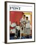 "Just Married" (hotel maids and confetti) Saturday Evening Post Cover, June 29,1957-Norman Rockwell-Framed Giclee Print