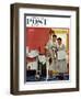 "Just Married" (hotel maids and confetti) Saturday Evening Post Cover, June 29,1957-Norman Rockwell-Framed Giclee Print