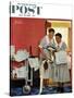 "Just Married" (hotel maids and confetti) Saturday Evening Post Cover, June 29,1957-Norman Rockwell-Stretched Canvas