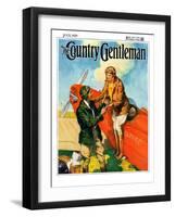 "Just Married, Just Landed," Country Gentleman Cover, July 1, 1929-Ray C. Strang-Framed Giclee Print