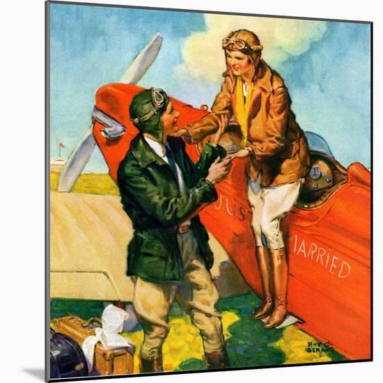 "Just Married, Just Landed,"July 1, 1929-Ray C. Strang-Mounted Giclee Print