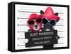 Just Married Mugshot-Javier Brosch-Framed Stretched Canvas