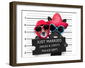 Just Married Mugshot-Javier Brosch-Framed Photographic Print