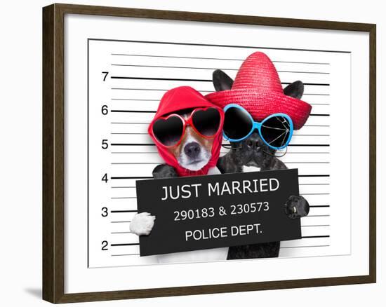 Just Married Mugshot-Javier Brosch-Framed Photographic Print