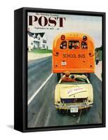 "Just Married" Saturday Evening Post Cover, September 10, 1955-George Hughes-Framed Stretched Canvas