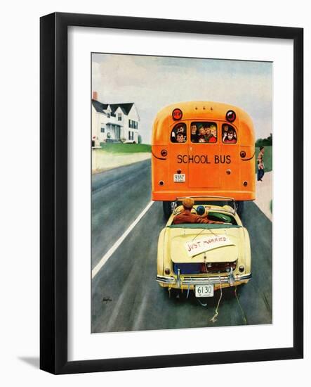 "Just Married", September 10, 1955-George Hughes-Framed Giclee Print