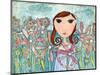 Just One Flower Big Eyed Girl-Wyanne-Mounted Giclee Print