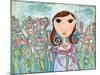 Just One Flower Big Eyed Girl-Wyanne-Mounted Giclee Print