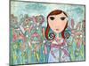 Just One Flower Big Eyed Girl-Wyanne-Mounted Giclee Print